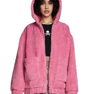 Pink Sherpa Jacket